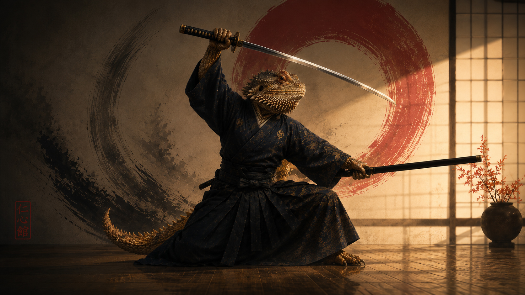 Jinshinkan dragon artwork