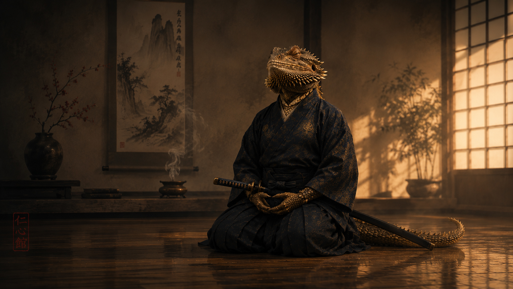 Jinshinkan dragon artwork