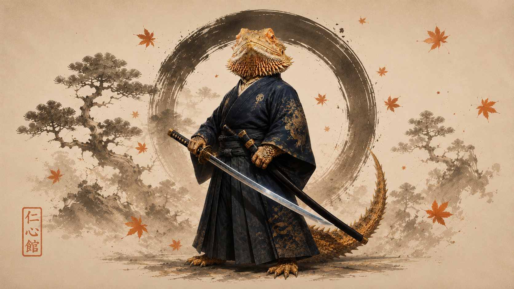 Jinshinkan dragon artwork