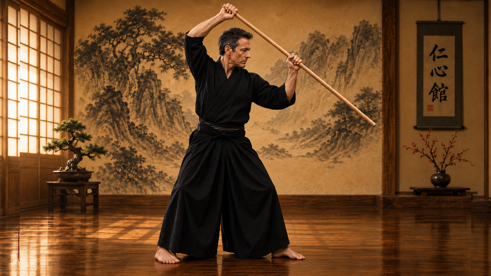 Jodo training at Jinshinkan Australia